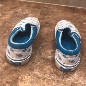 Vans youth size 3 slip on shoes with 🦈 sharks
